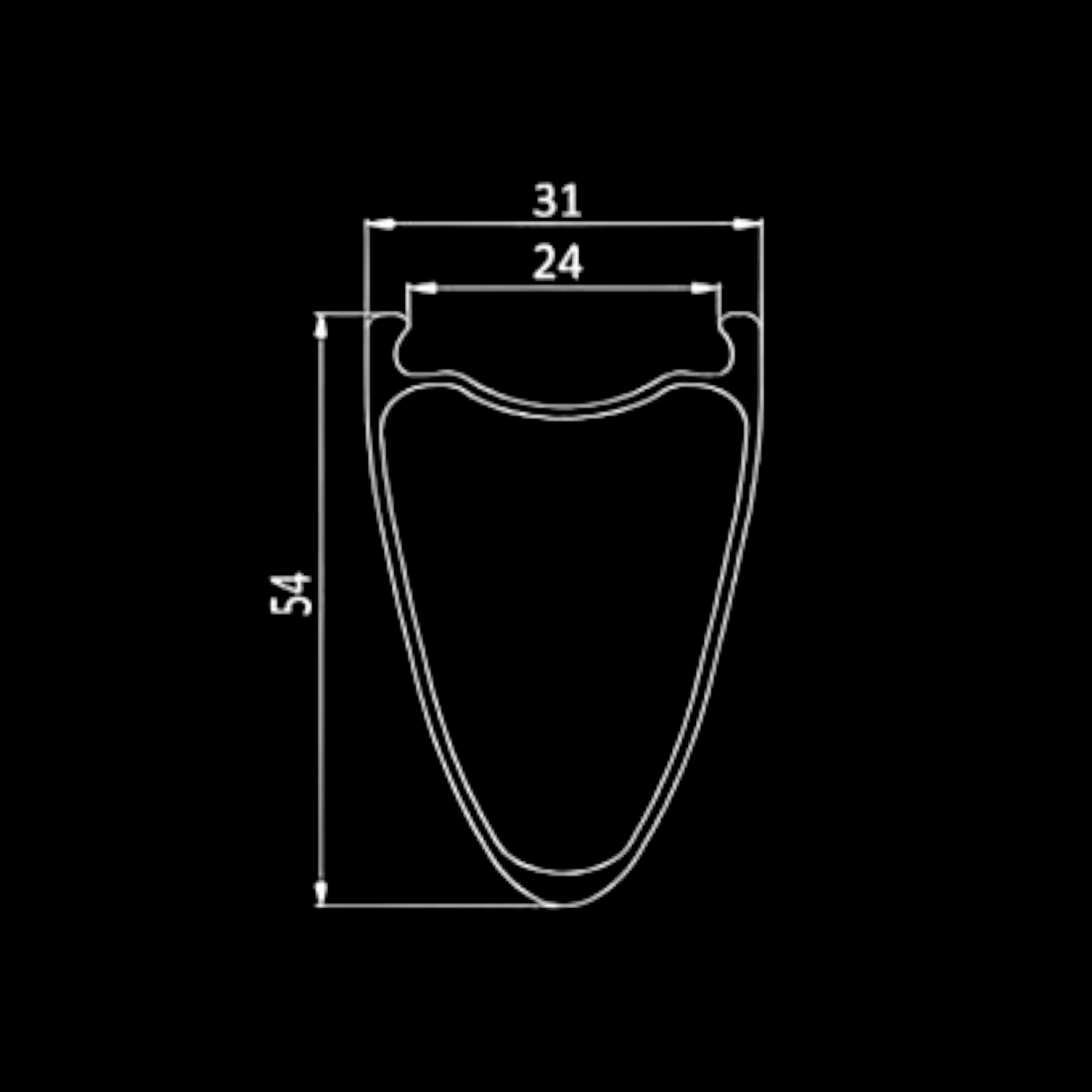 54mm Carbon Rim Profile