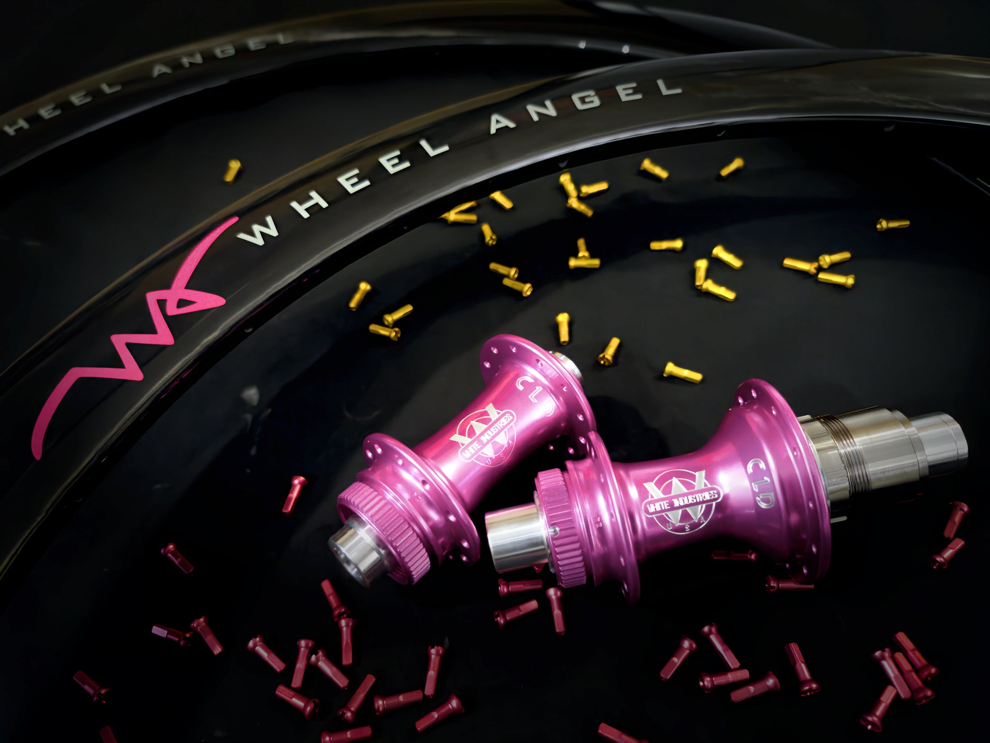 White Industries CLD Pink Hubs 